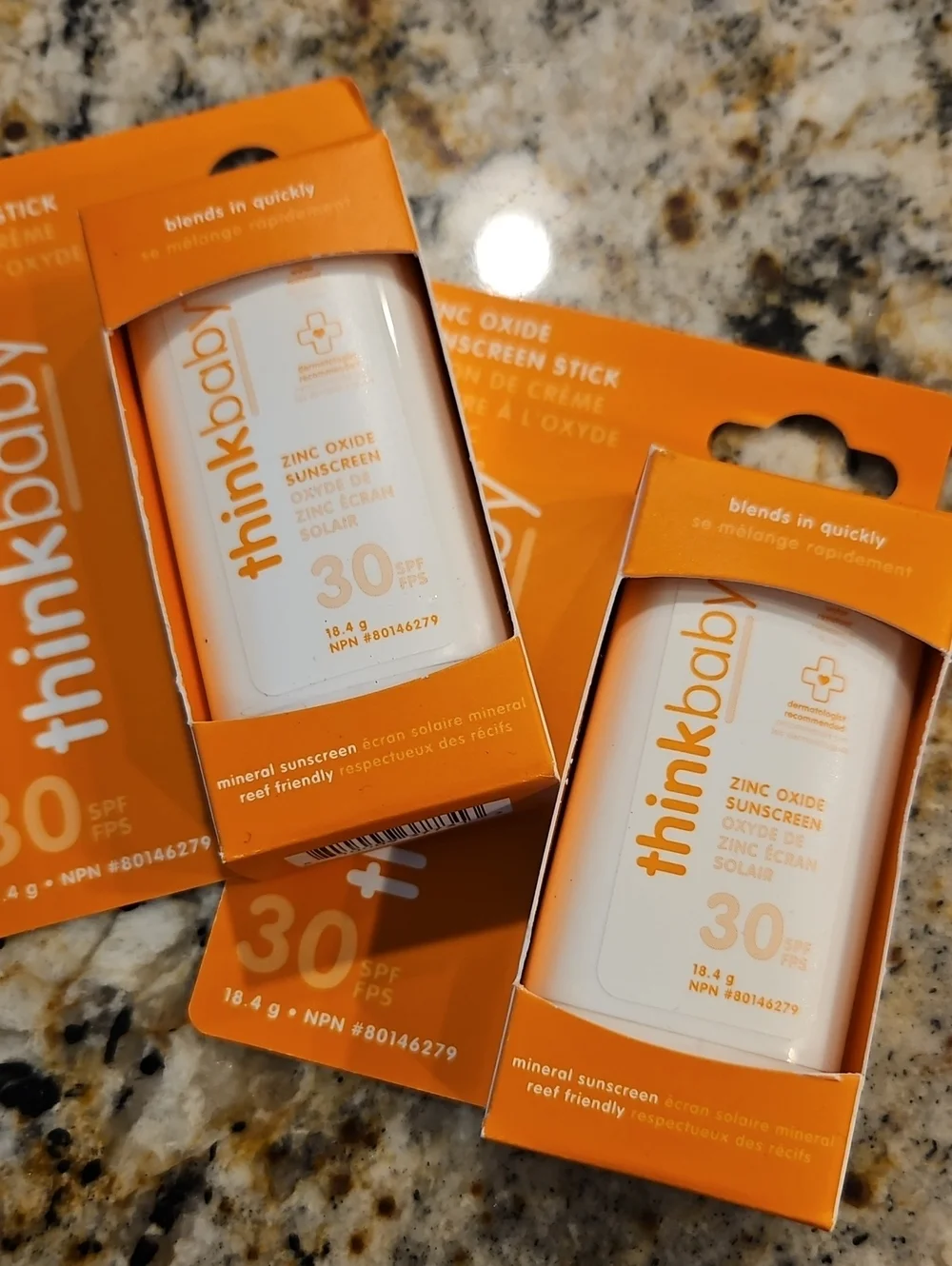 Thinkbaby Zinc Oxide Sunscreen SPF 50 - White/Orange Packaging 4 Pack